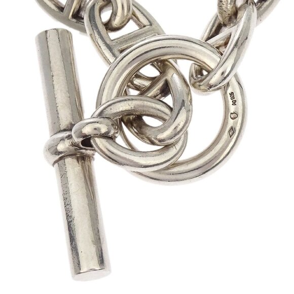 Hermes Chaine d'Ancre TGM Bracelet Ag925 Silver 12D13742 177670 - Picture 4 of 4